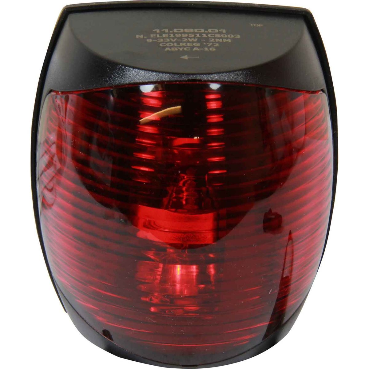 Osculati Port Red LED Navigation Light (12V & 24V / Black Case) 731651