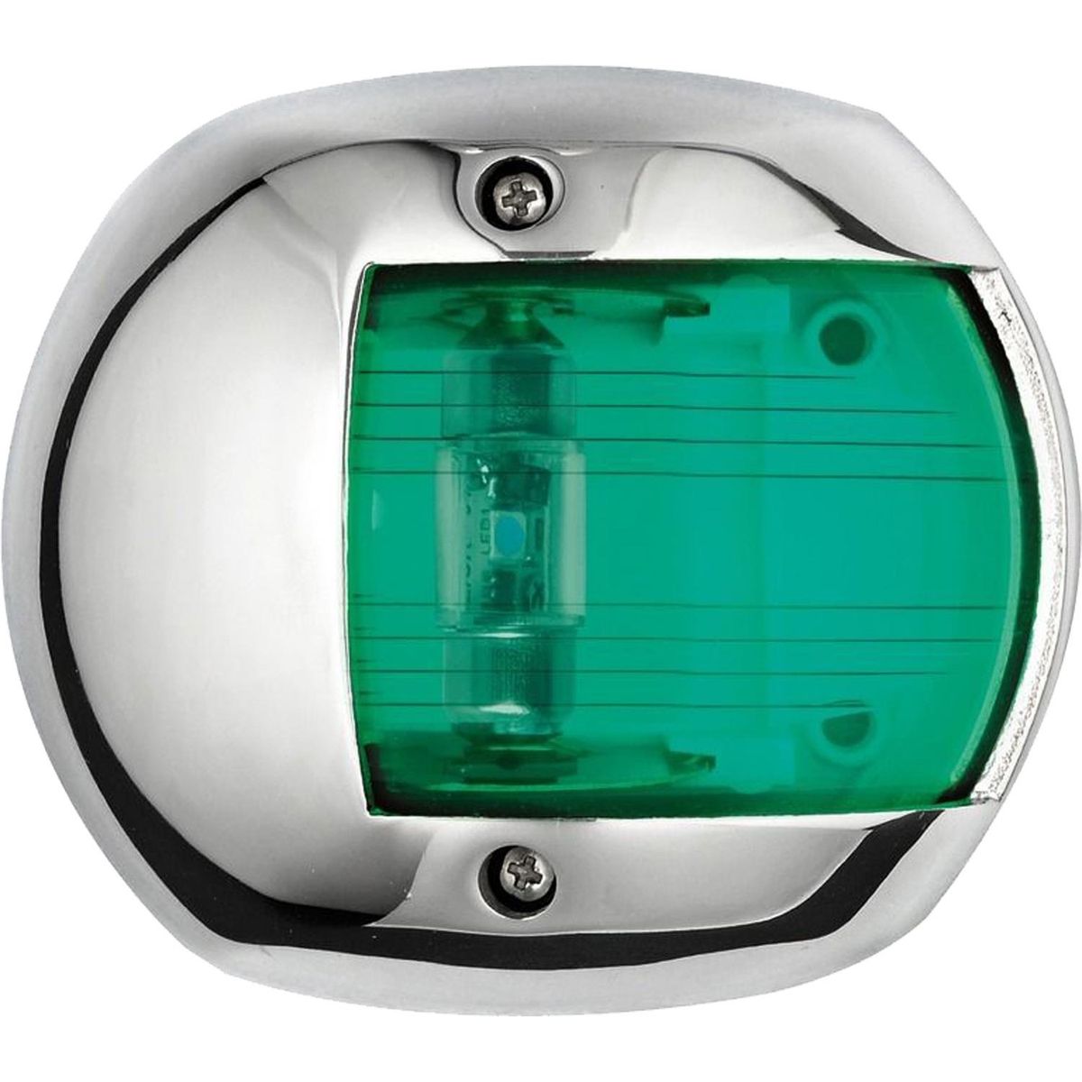 Starboard Green LED Navigation Light (Compact / Stainless / 12V) 731722