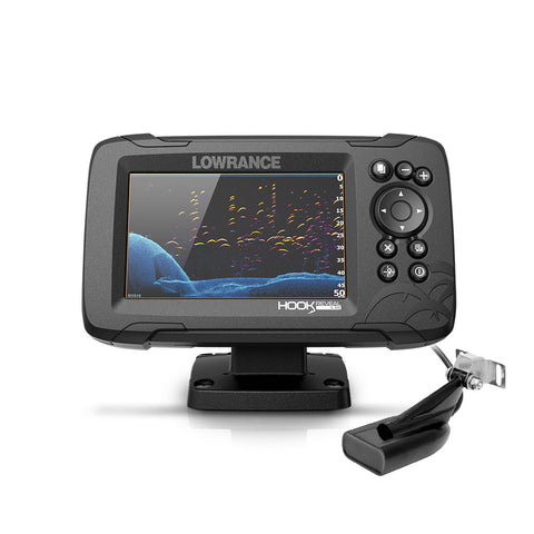 Lowrance Hook Reveal 5 Fishfinder & Mid/High CHIRP DownScan Transducer