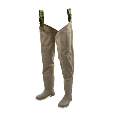 Snowbee 210D Nylon Wadermaster Thigh Waders - Cleated Sole - 8