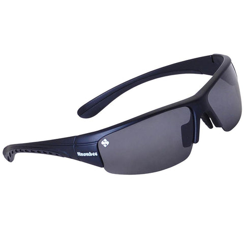 Snowbee Spectre Wrap Open Frame Sunglasses - Black/Grey - Smoke Lens