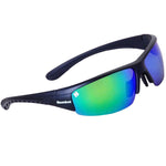 Snowbee Spectre Wrap Sunglasses Black/Grey - Yellow/Green Mirror Lens