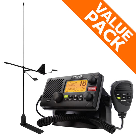 B&G V50 VHF and YHK Hawk Antenna