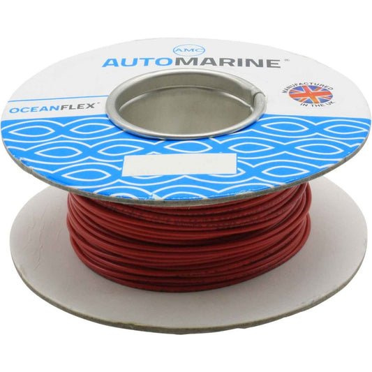 Oceanflex Tinned Thin Wall Cable for LEDs (Red / 1mm&sup2; / 50m)