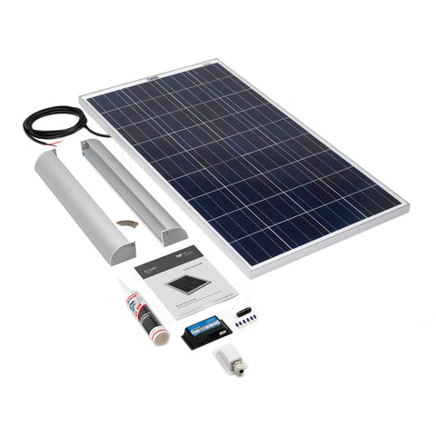 Solar Technology 120W Rigid Solar Panel & Aero Brackets Kit