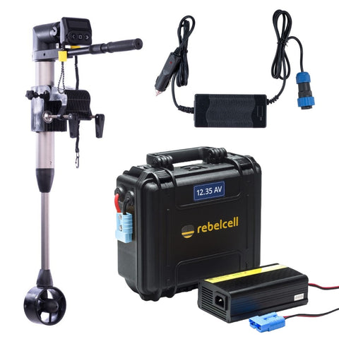 ThrustMe Kicker Electric Outboard & Rebelcell Outdoorbox Bundle