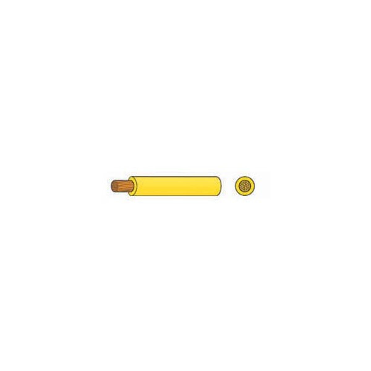 AMC 1 Core 1mm² Yellow Thin Wall Cable (100m)