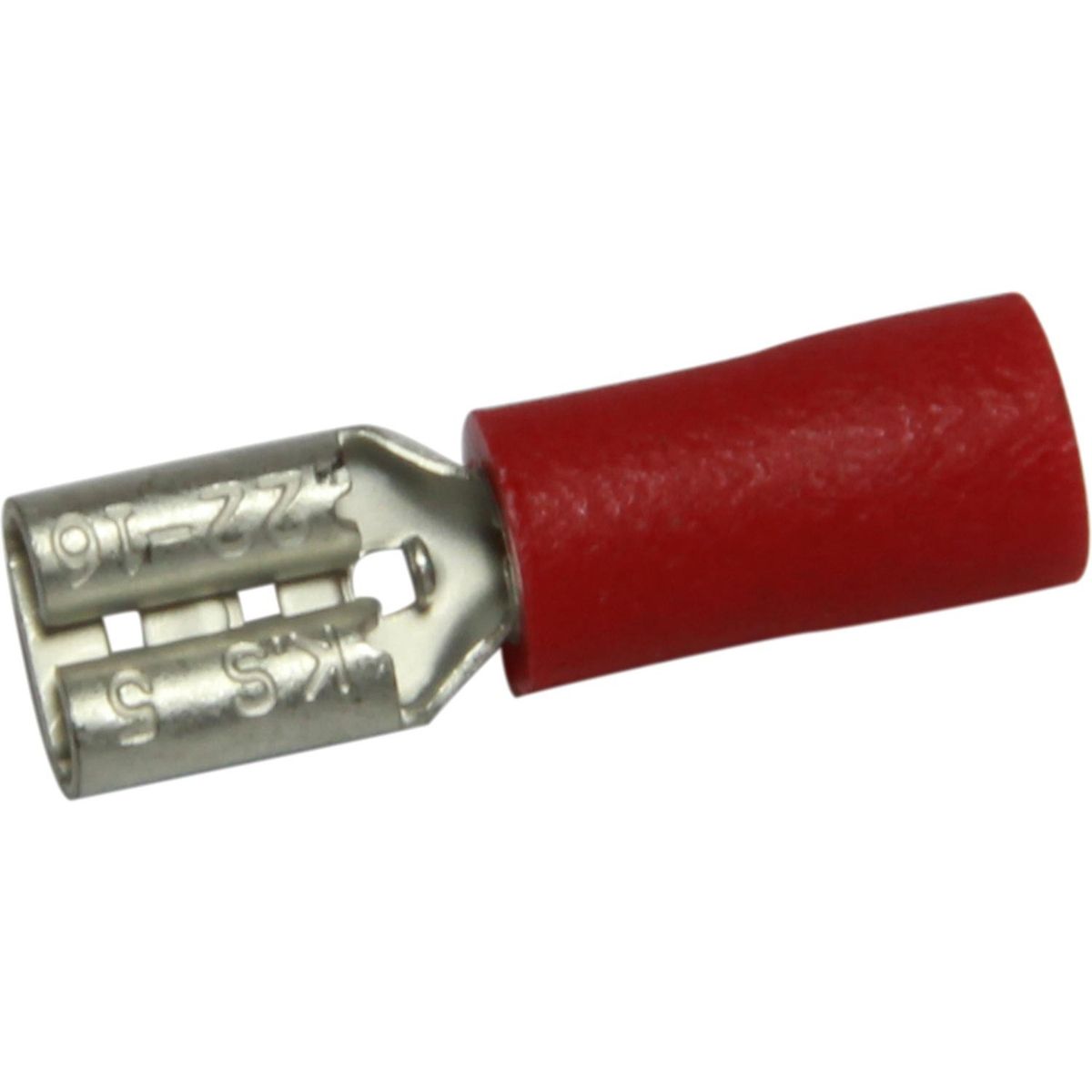 AMC Red Female Spade Terminal (4.8mm x 0.5mm / 50 Pack)