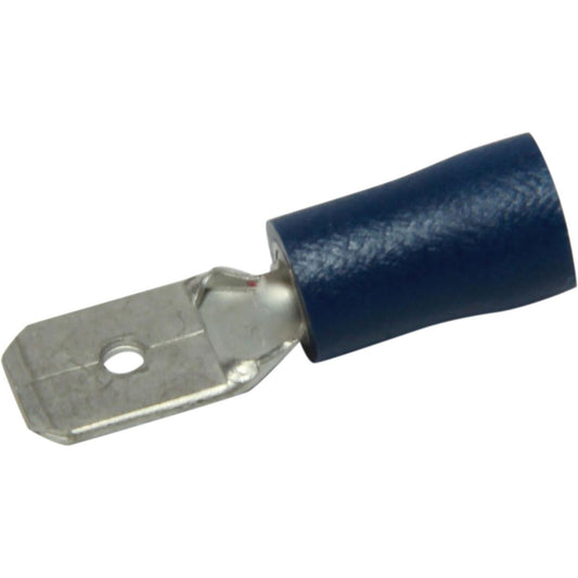 AMC Blue Male Spade Terminal (6.3mm x 0.8mm / 50 Pack)