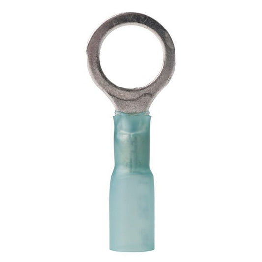 Ancor Blue Heat Shrink Ring Terminal 9.5mm ID (1mm² - 2mm² / 25 Pack)
