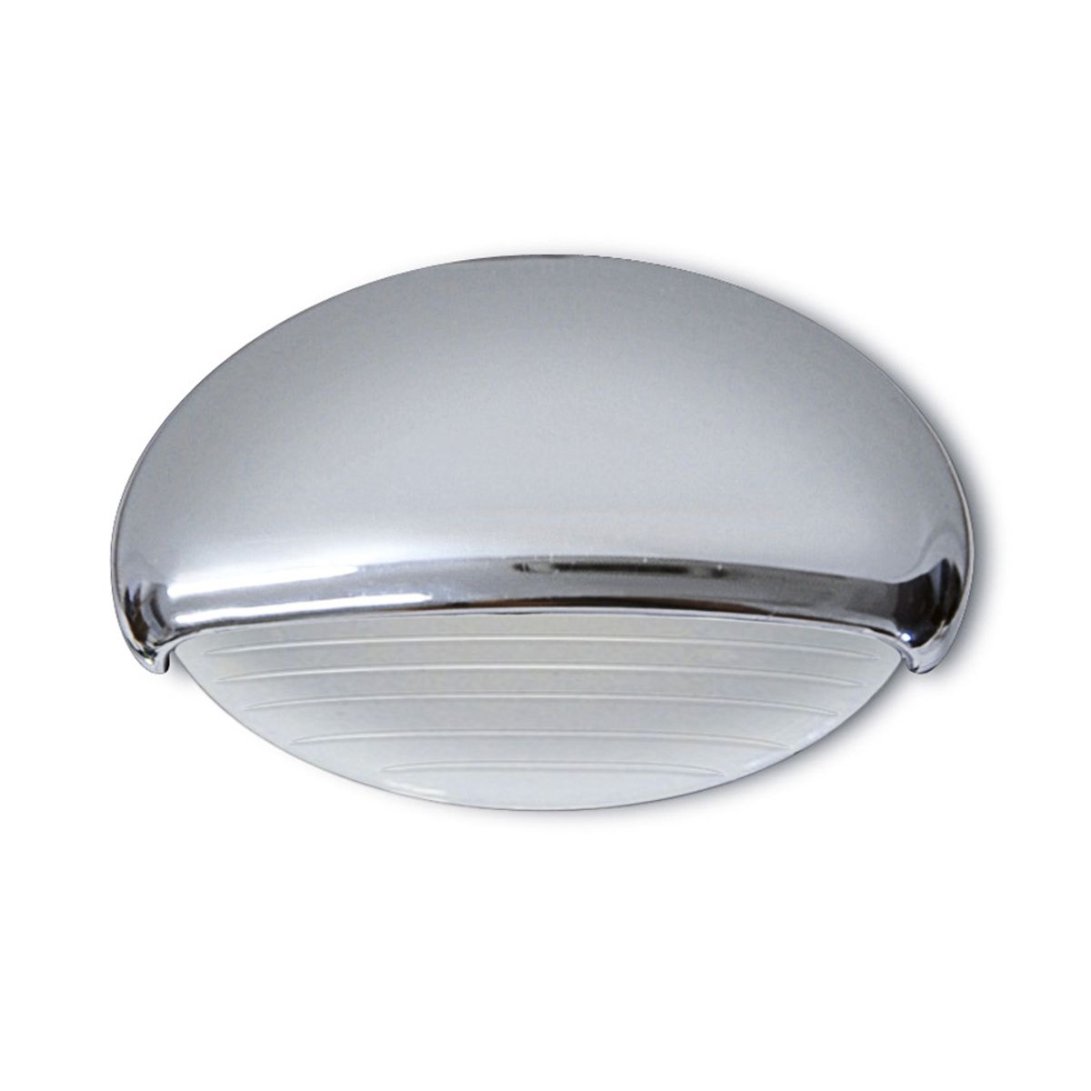 Quick Eyelid LED Courtesy Light in Chrome (10-30V / Daylight / IP65) 8-10710