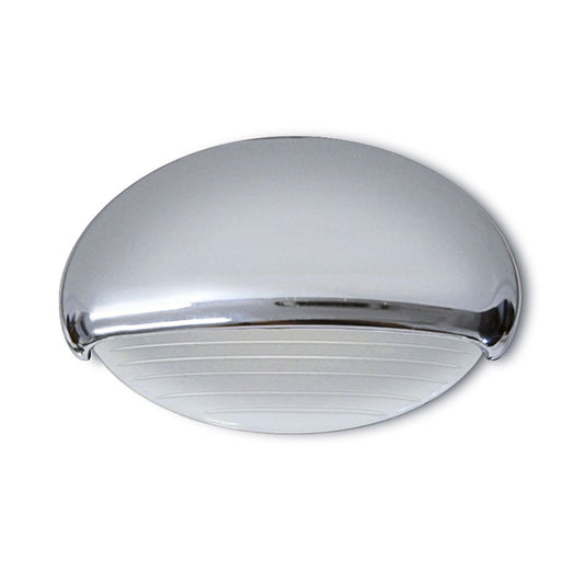 Quick Eyelid LED Courtesy Light in Chrome (10-30V / Daylight / IP65) 8-10710