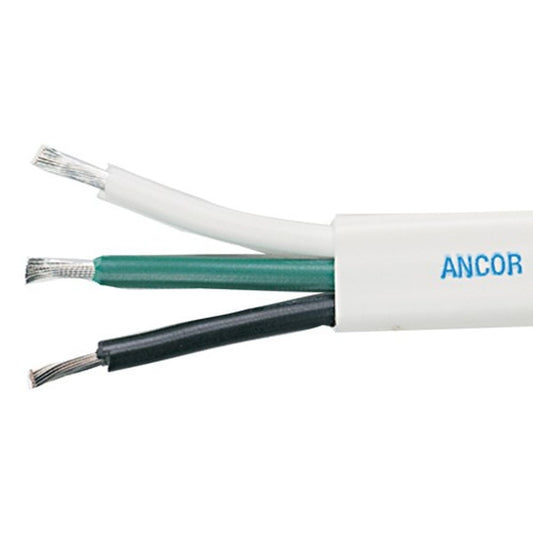 Ancor Flat 3 Core 2mm² Tinned White Thin Wall Cable (30m)