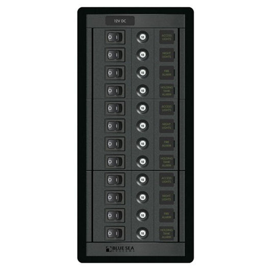 Blue Sea 360 DC Circuit Breaker Panel (12V / 12-Way / 10A)