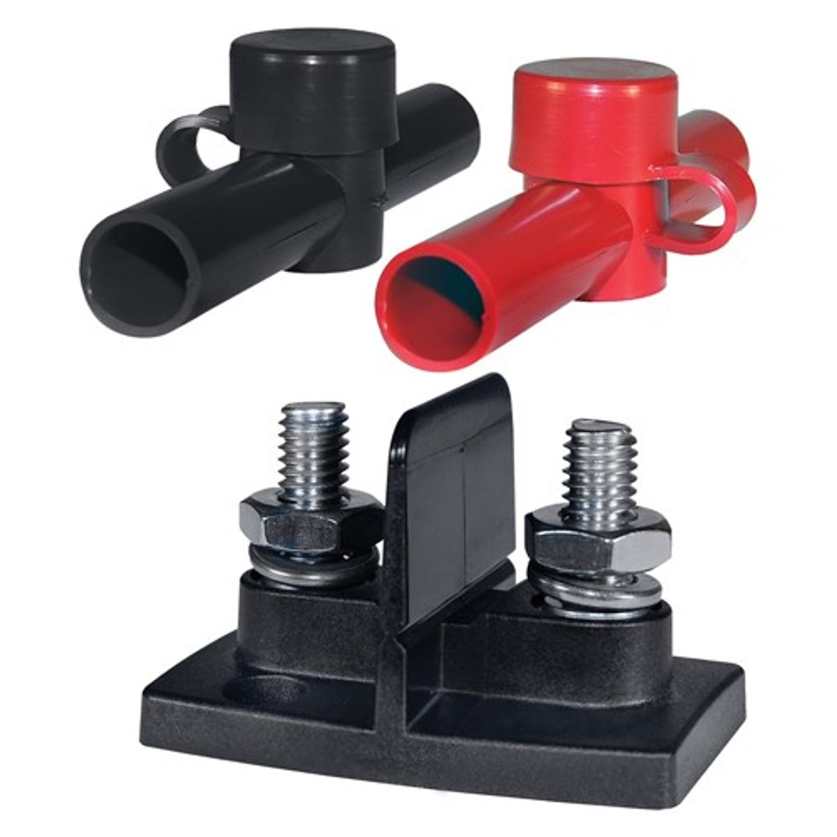 Blue Sea Dual Power Distribution Post (2 x 3/8" Connections)