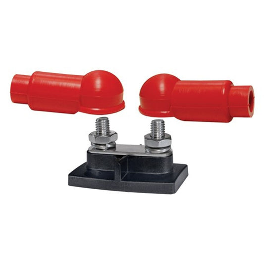 Blue Sea PowerBar Dual Busbar with Red Cover (2 x 3/8" Connections)