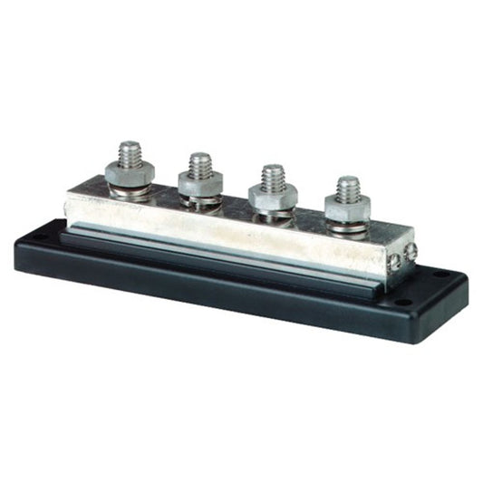 Blue Sea Black PowerBar Busbar (600A / 4 x 3/8" Connections)