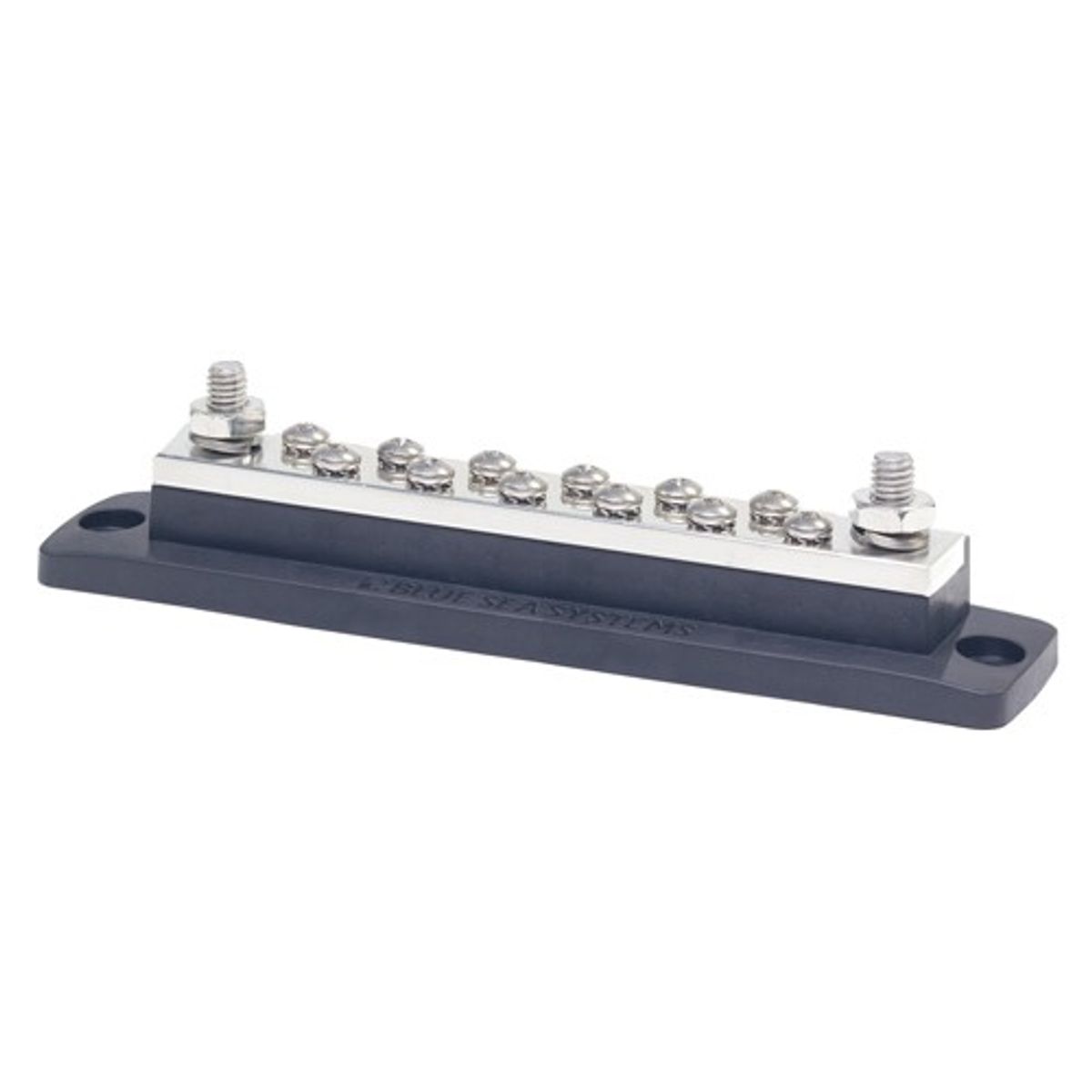 Blue Sea Black MaxiBus Busbar (250A / 2x 5/16" & 12 x 10-32)