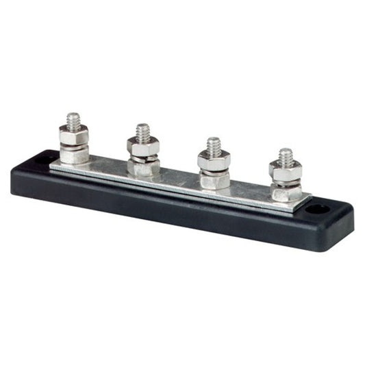 Blue Sea Black Common Busbar (150A / 4 x 1/4" Studs)