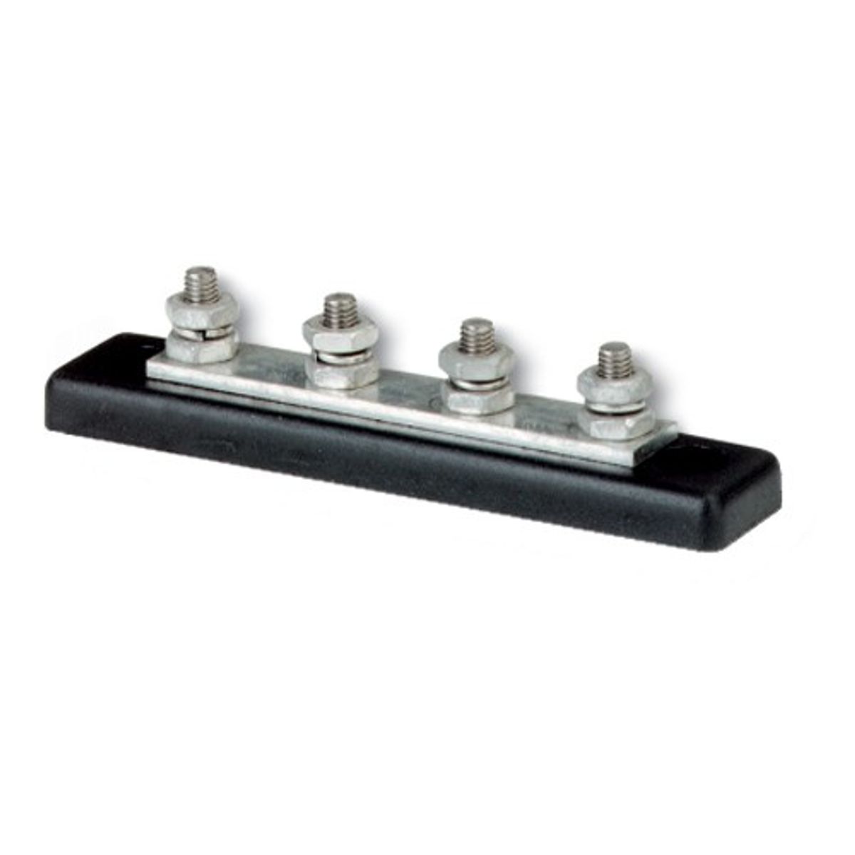 Blue Sea Black Mini Busbar (100A / 4 x 10-32 Studs)