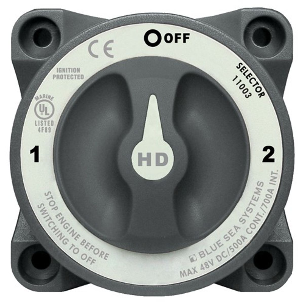 Blue Sea Heavy Duty Battery Switch with AFD (500A / 3-Way)