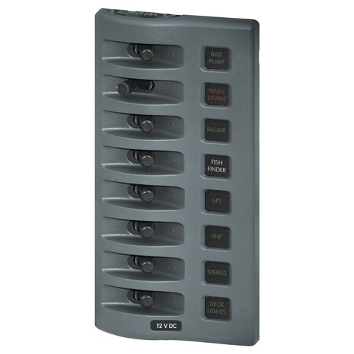 Blue Sea WeatherDeck 8-Way Waterproof Fuse Panel (12V)