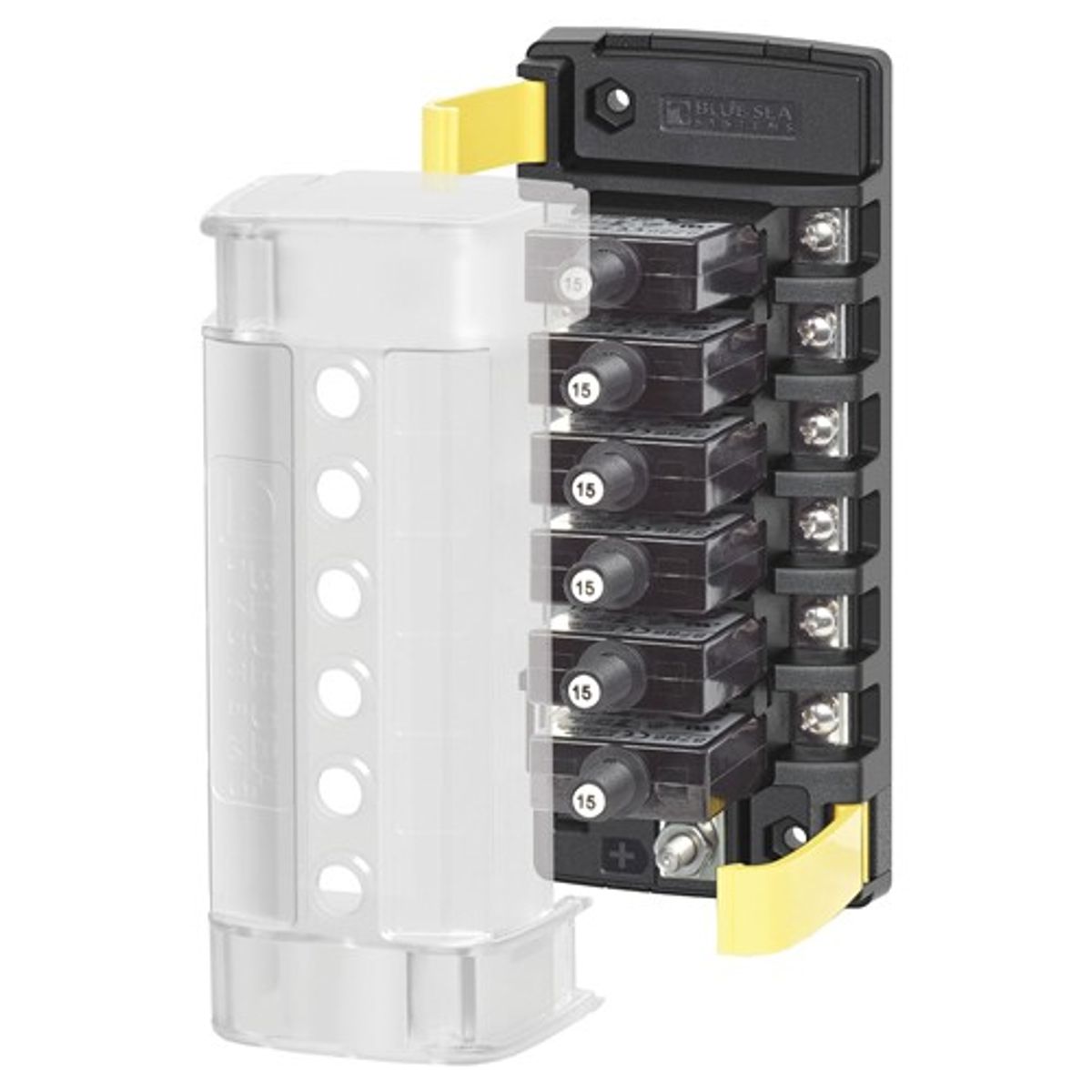 Blue Sea ST CLB Circuit Breaker Block with Common Ground (6-Way)