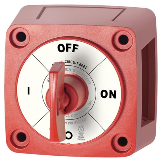Blue Sea Mini Switch with Key (300A / On/Off / Red)