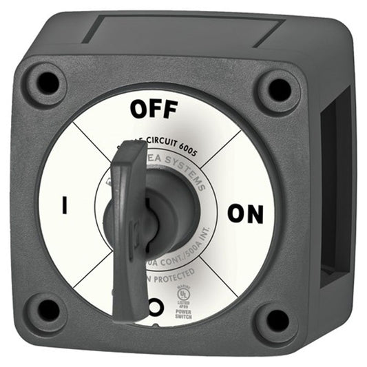 Blue Sea Mini Switch with Key (300A / On/Off / Black)