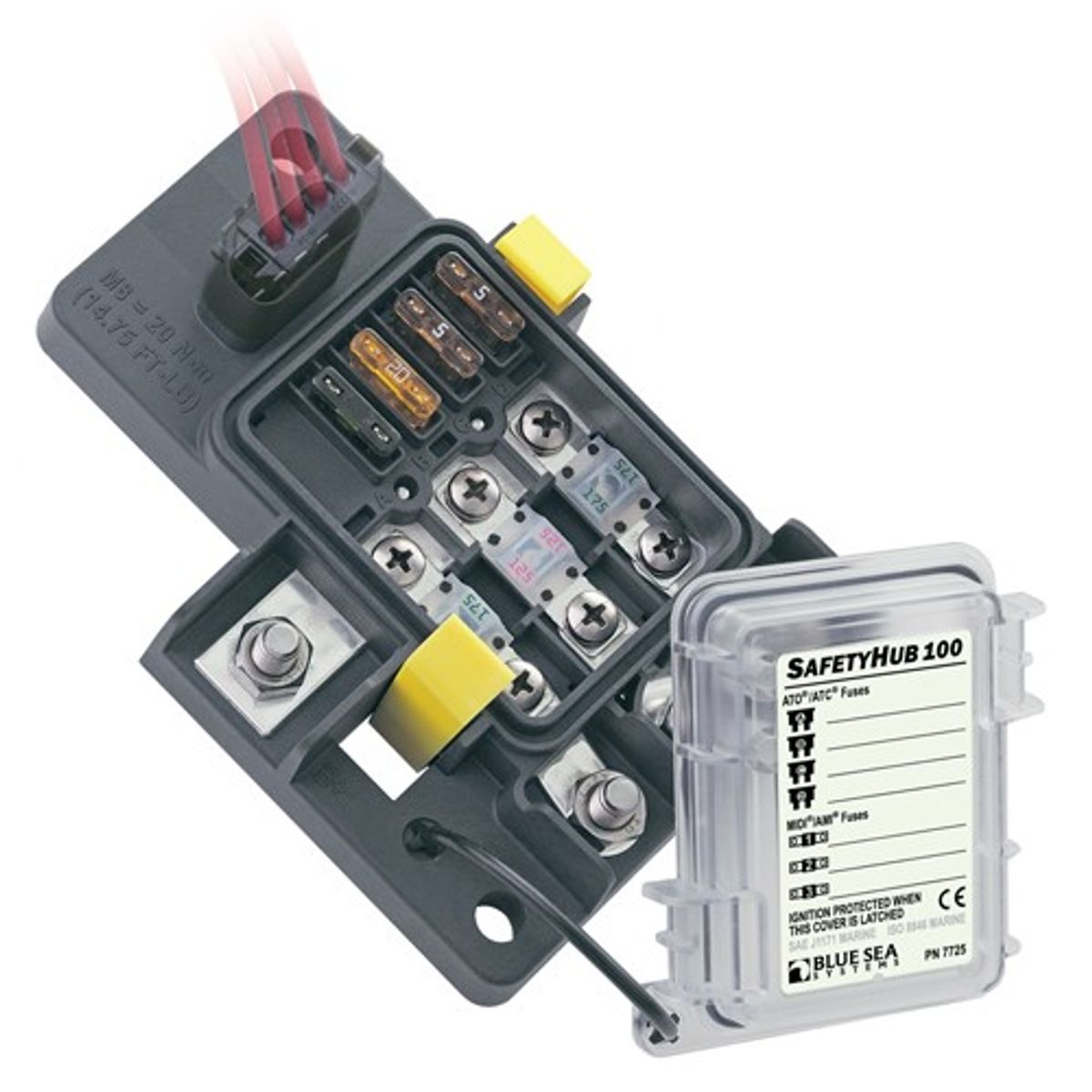 Blue Sea Safetyhub 100 Fuse Block 7 Circuit (280A Max)