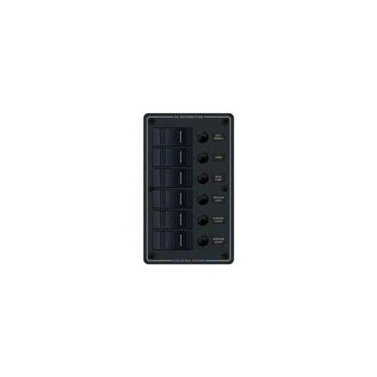 Blue Sea Contura Waterproof DC Circuit Breaker Panel (12V/24V / 6-Way)