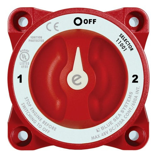 Blue Sea Battery Switch 11001 with AFD (350A / 1/Off/2)
