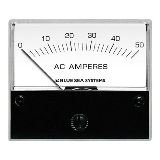 Blue Sea Ammeter Analogue with Coil (0 to 50 Amps AC) 8-29630