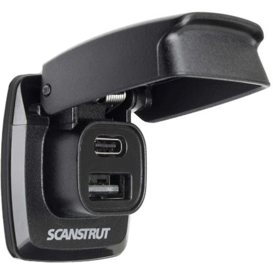 Scanstrut Flip Pro Fast Charge Dual USB Socket USB-A & USB-C (12V/24V) 8-30310