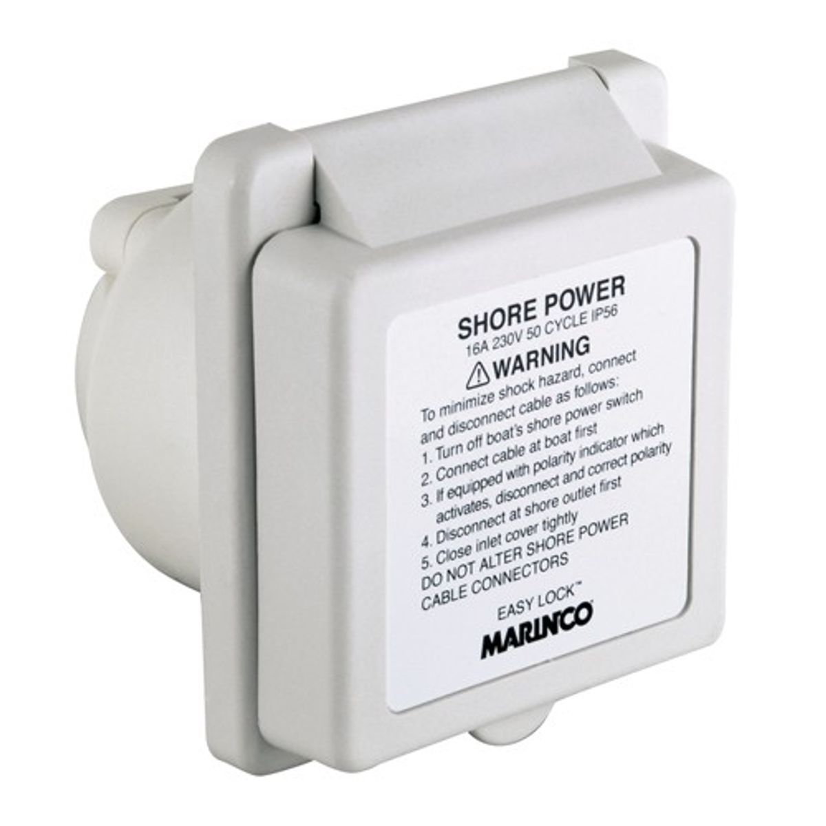 Marinco Standard Shore Power Inlet Socket with Easy Lock (16A / 230V) 8-45001