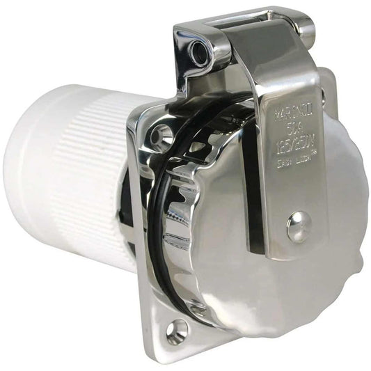 Marinco SS Shore Power Inlet Socket Easy Lock 4-Wire (50A / 125V/250V) 8-45154