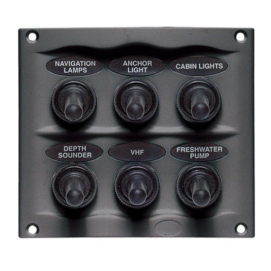 BEP 6-Way Compact Marine Waterproof Panel (Black)