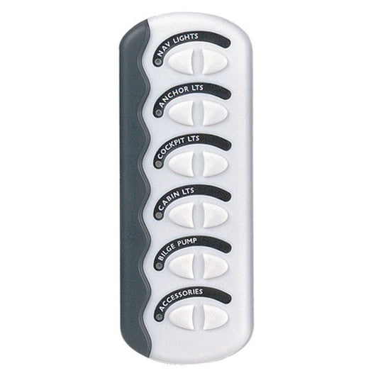 BEP 6-Way Contour Gen2 Switch Panel (Black / 3 Fuses)