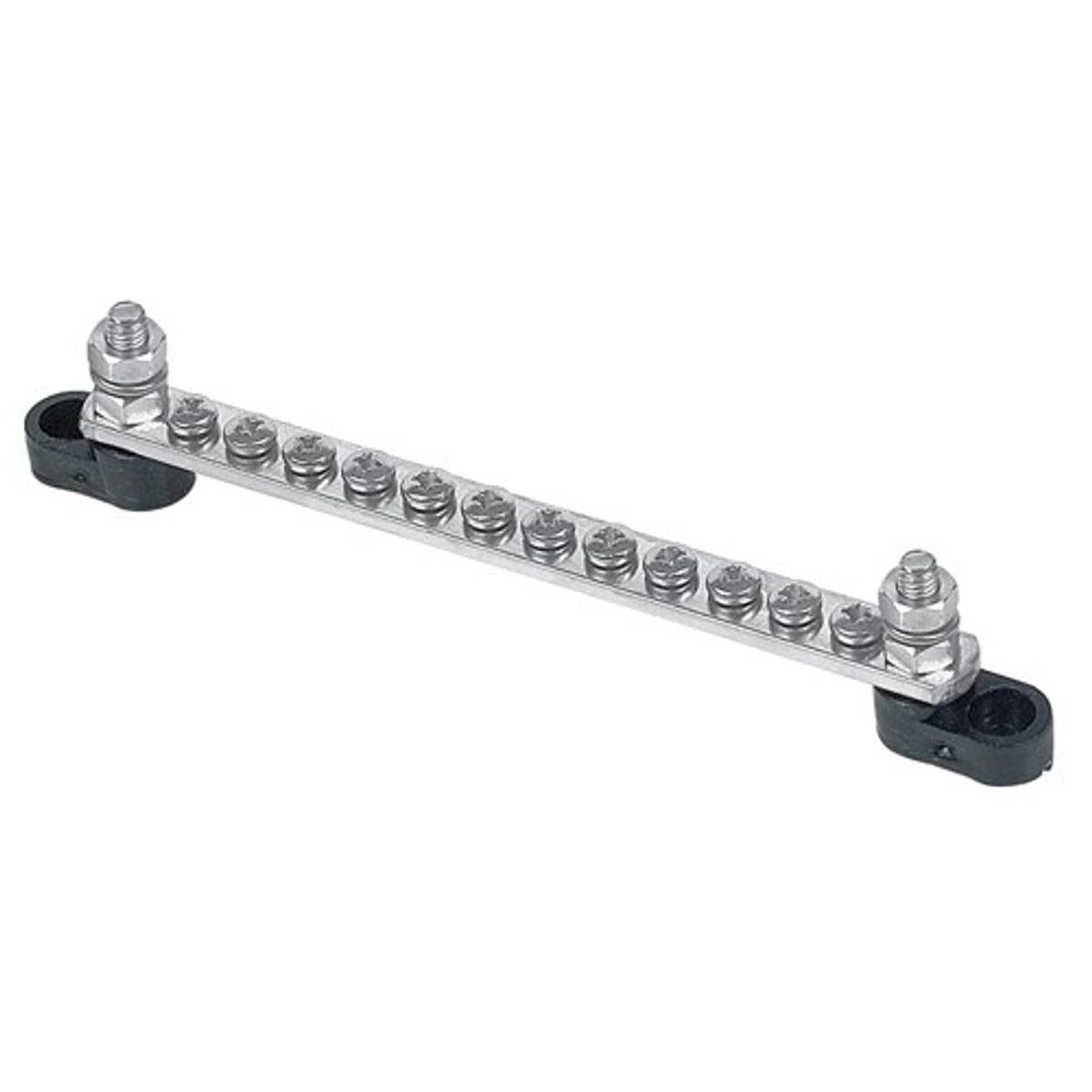 BEP Single Bus Bar with Cover (100A / 12 Screws / 2 Studs)
