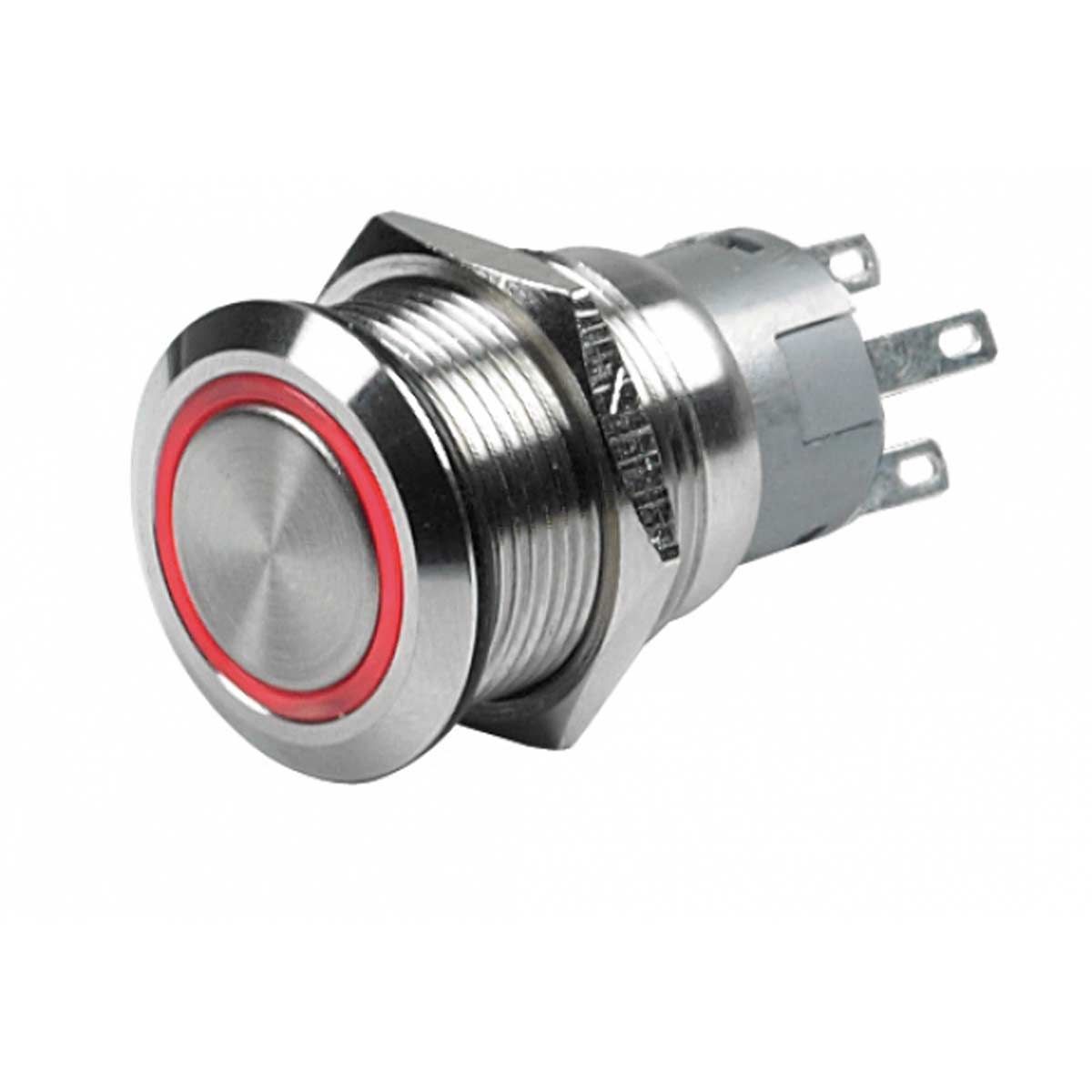 CZone Push Button Switch with Red LED (Momentary On / Off)