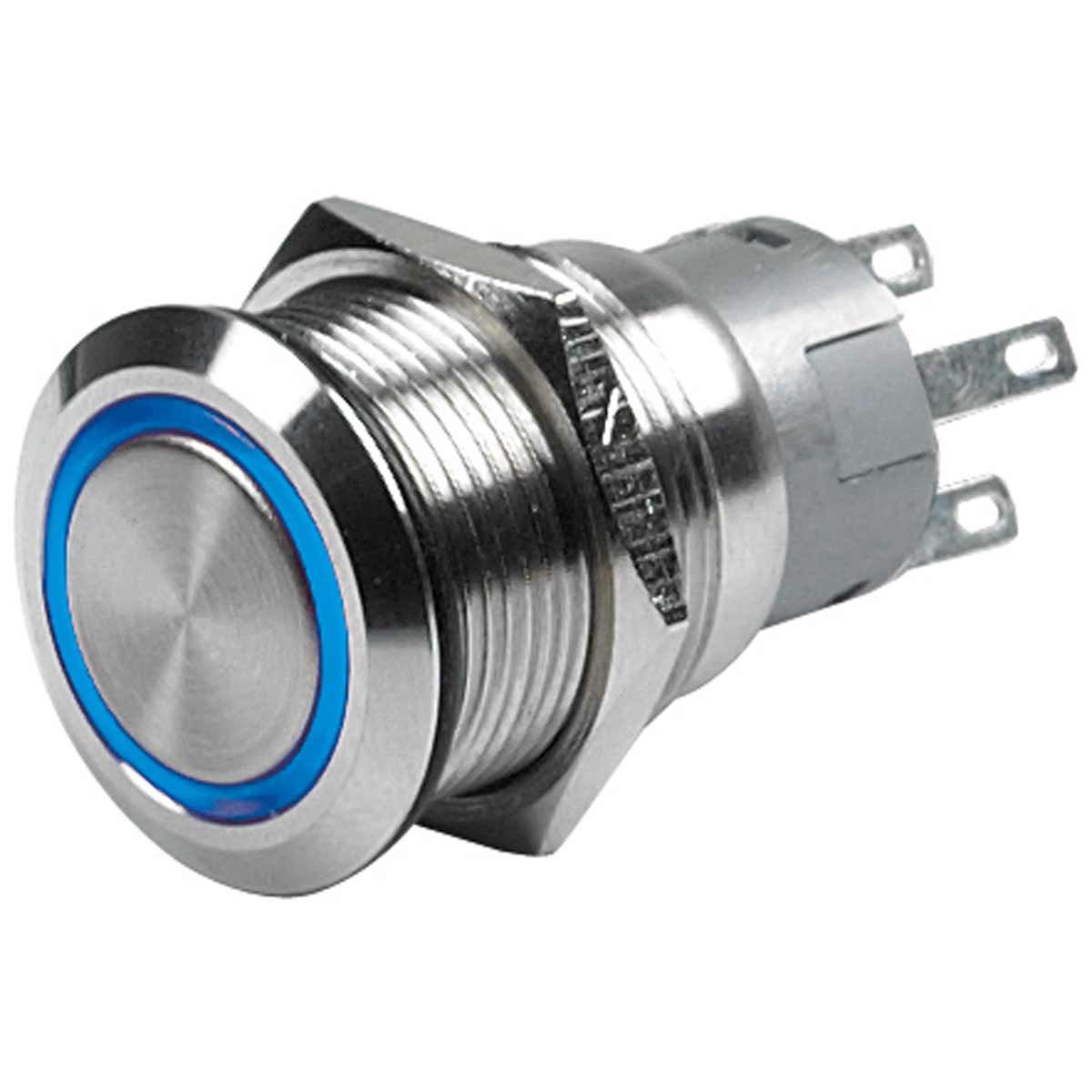 CZone Push Button Switch with Blue LED (Momentary On / Off)