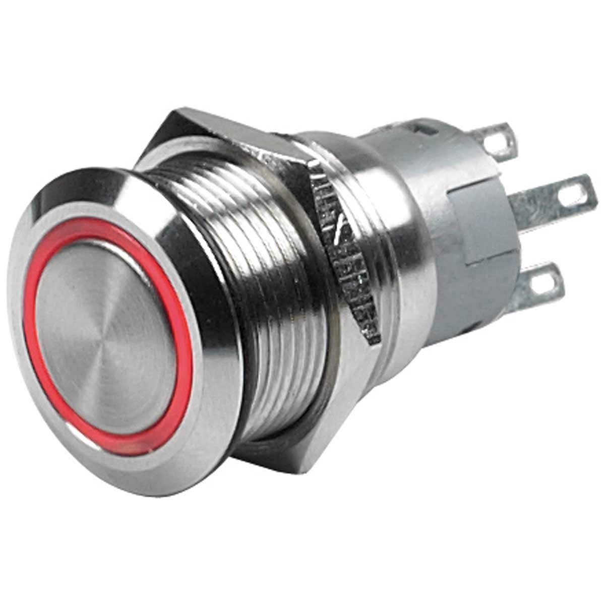 CZone Push Button Switch with Red LED (On / Off)