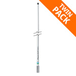 Shakespeare Galaxey White Fibreglass 3dB VHF Antenna - 1.2m (2 Pack)