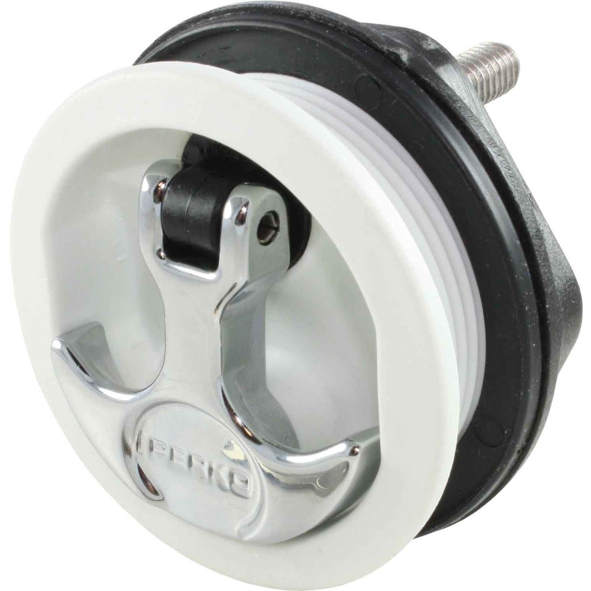 Perko 1092 Surface Mount Latch (White / Chrome Handle) 827922