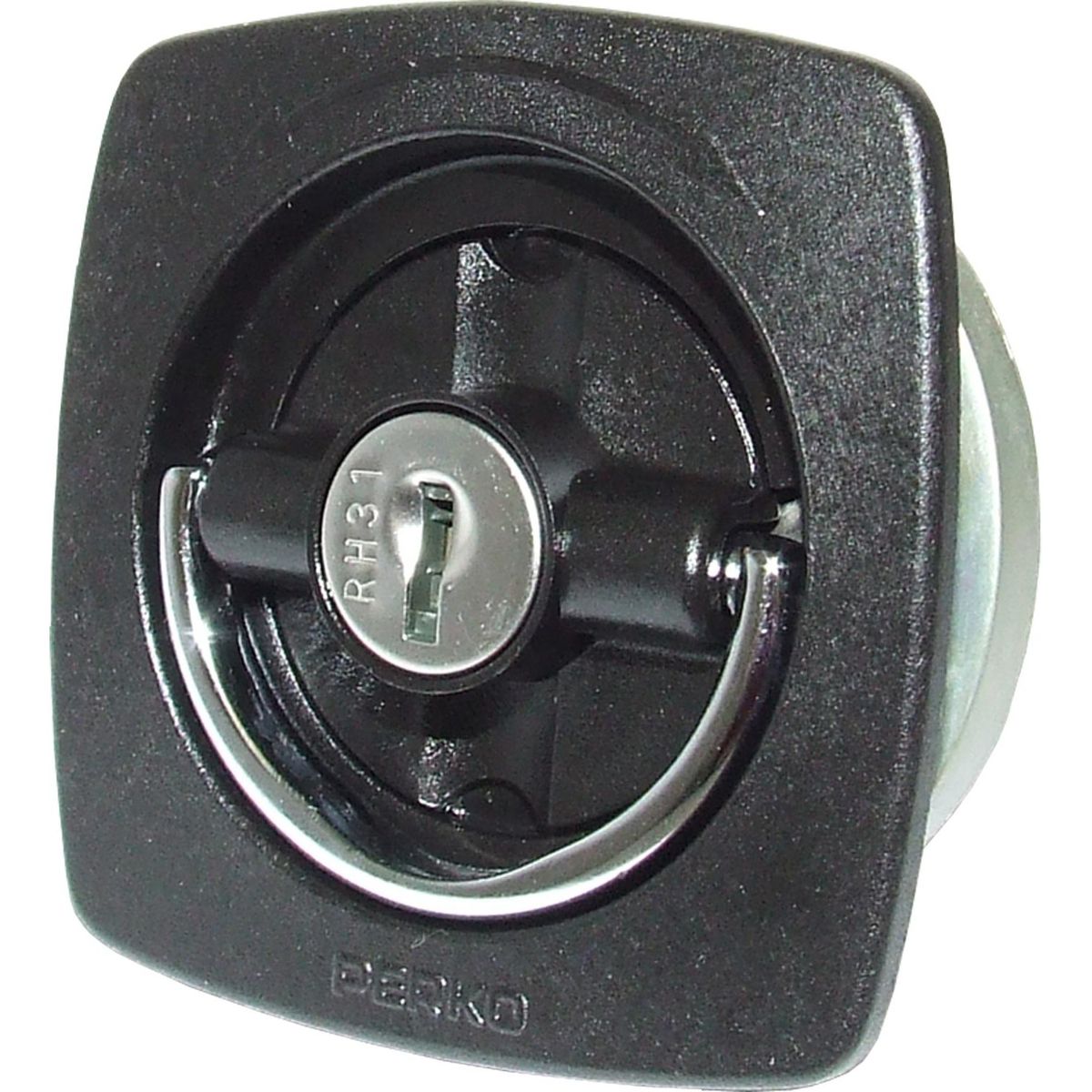 Perko 0931 Locking Flush Latch (With Number 1 Cam Bar & Keys / Black) 827961