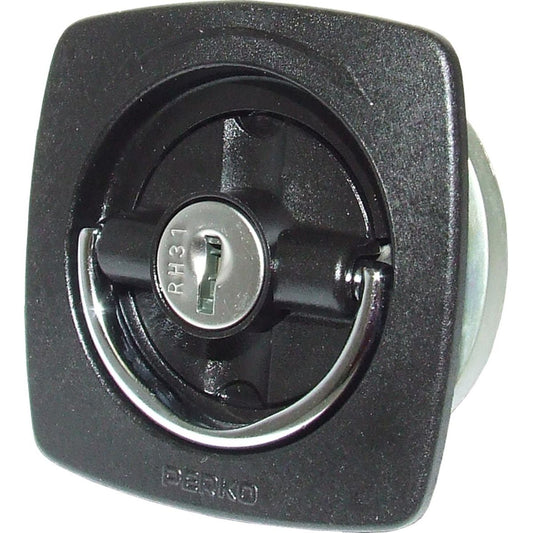 Perko 0931 Locking Flush Latch (With Number 1 Cam Bar & Keys / Black) 827961