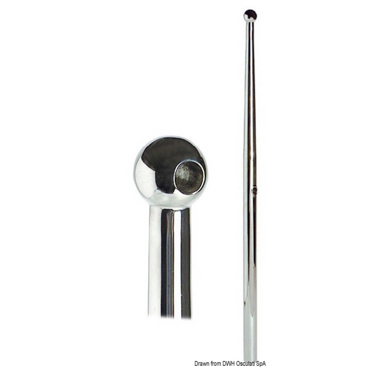 Osculati Stainless Steel Stanchion 610mm x 25mmID 831208