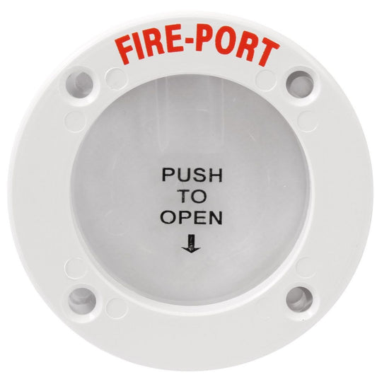 White Fire Port for Fire Extinguishers (45mm Cutout, 68mm OD) 831900
