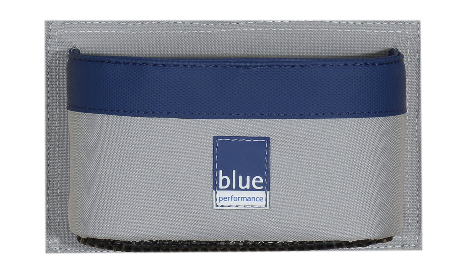 Blue Performance Can Holder With Hooks