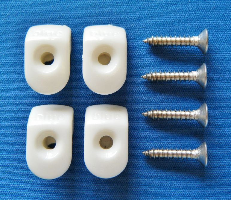 Blue Performance White Hooks/Screws (Pack of 4)